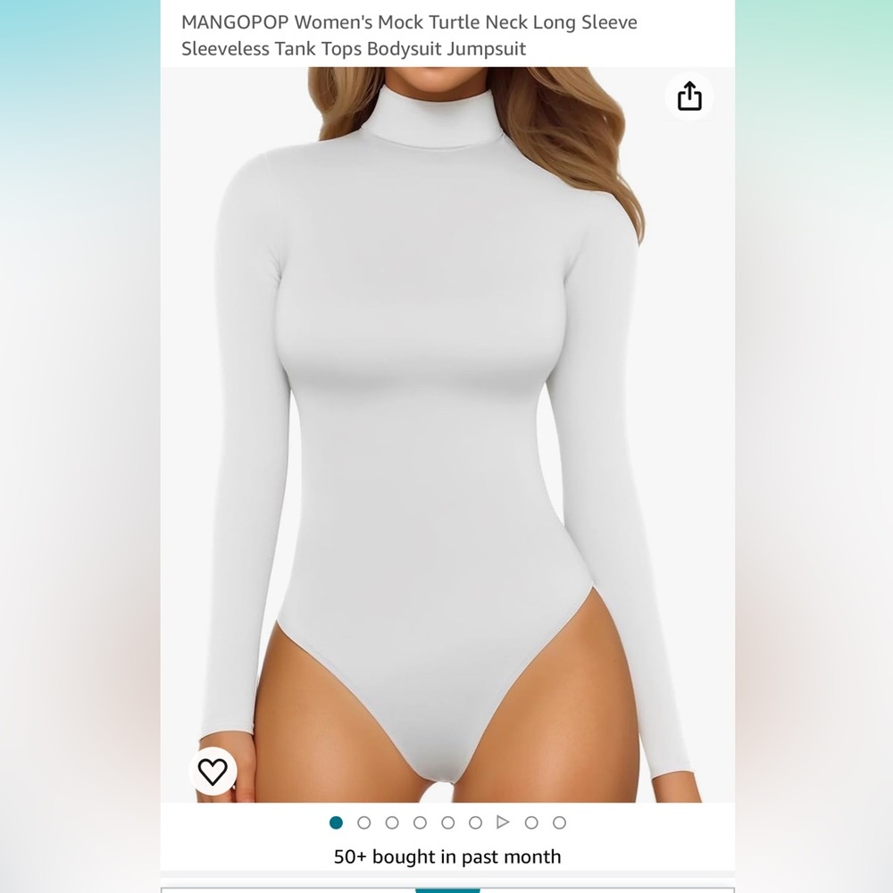 Mangopop white bodysuit-never worn